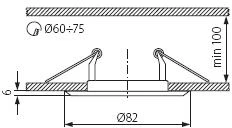 Kanlux HORN CTC- 3114- GM / N grafitas / nikelis (02824)
