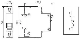 Kanlux 23160 Grandinės pertraukiklis 1P C 32A 6kA AC KMB6-C32/1 VDE 23160