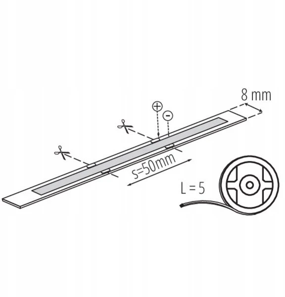 Kanlux LED juosta 24V LCOB 3W/M 24 IP65-WW 276lm/m 3000K 5m ritinėlis IP65 3 metų garantija 39166