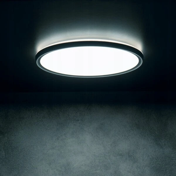 Kanlux lubinis šviestuvas Plafoniera LED AZPO LED 22WCCT-O-B IP54 apvalus 2700lm 3000/4000/6000K neutrali/šilta/šalta spalva juoda 31517