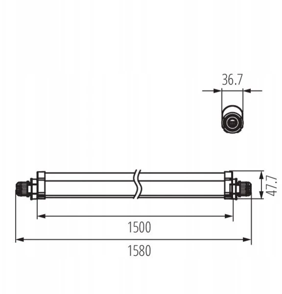 Kanlux LED šviestuvas TP SLIM TW N 50W-NW 6000lm 4000K IP65 paviršinis/pakabinamas 5 metų garantija 38943