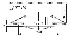 Kanlux LUTO CTX- DT02B- W visiškai įstiklintas (02590)