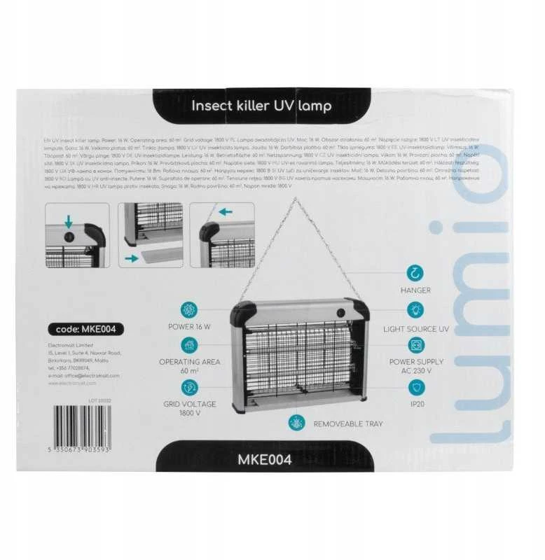 Kanlux Mosquito lamp 16W/60m2 IP20 fin MKE004