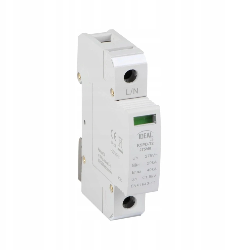 Kanlux 36310 Viršįtampių iškroviklis C tipas 2 1P 20kA 1,5kV KSPD-T2 275/40 1P 36310