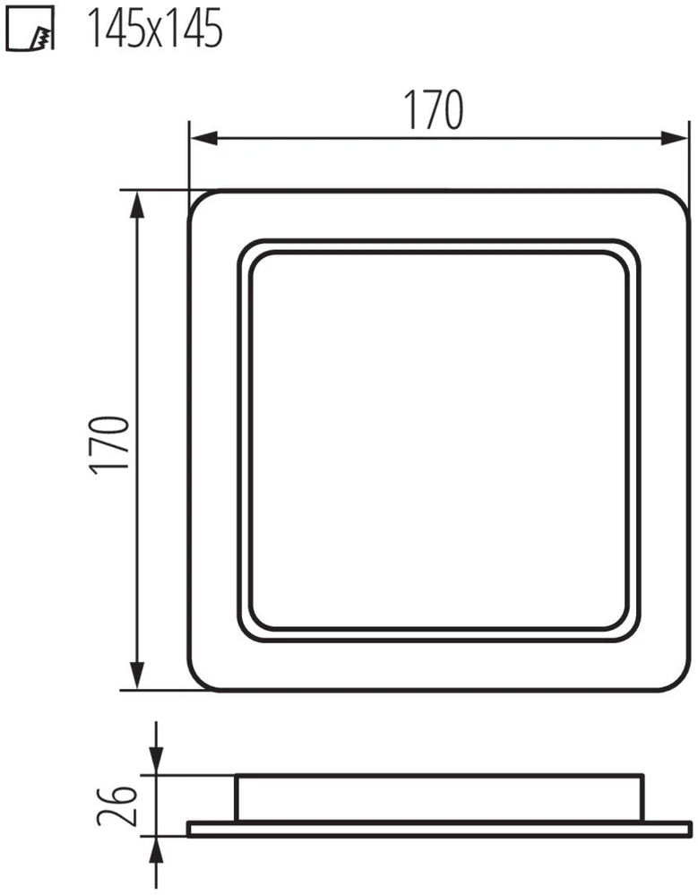 Kanlux OPR.DL.P/T TAVO LED DL 18W-NW