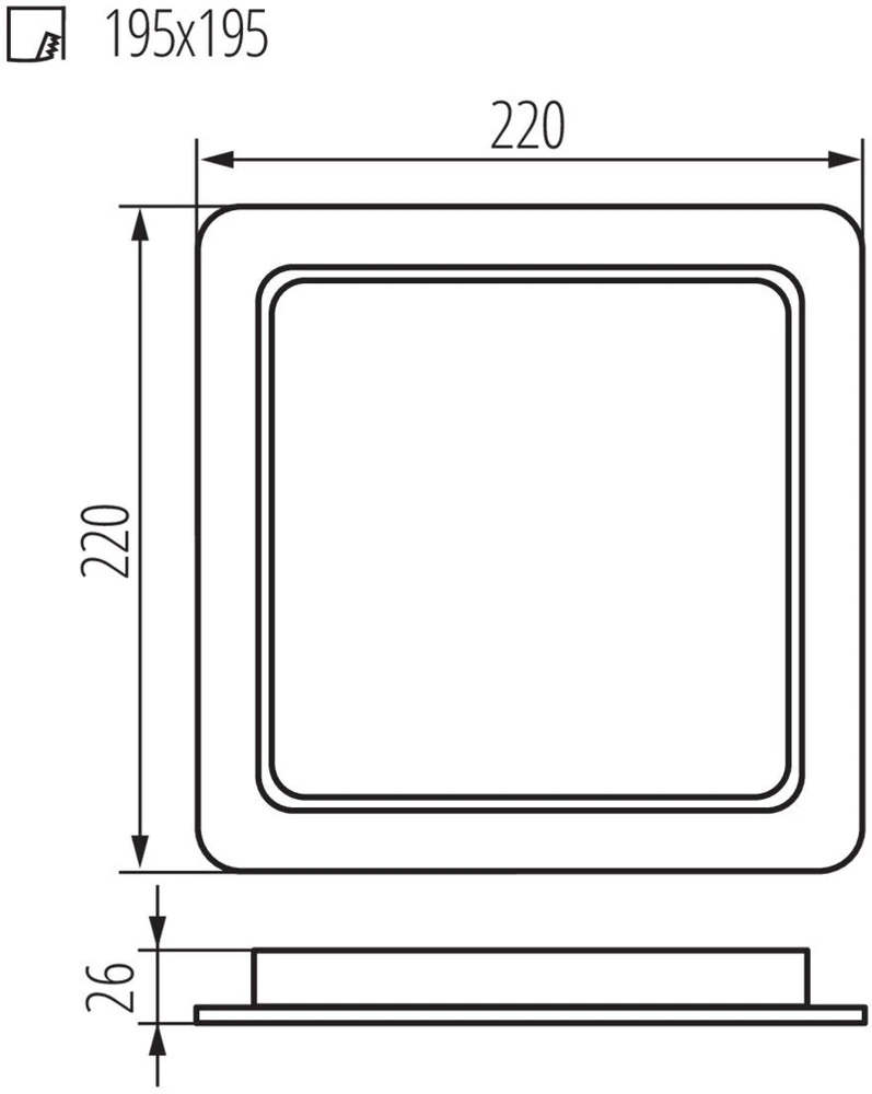 Kanlux OPR.DL.P/T TAVO LED DL 24W-NW