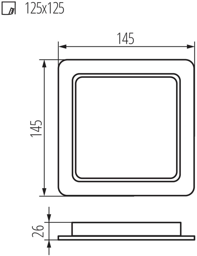 Kanlux OPR.DL.P/T TAVO LED DL 12W-NW