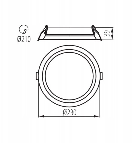 Kanlux Prožektorius downlight LED TIBERI CCT 23-29W-W max 3260lm šilta/neutrali 3000-4000K IP44/20 Ø23 Ra90 5 metų garantija balta 26383