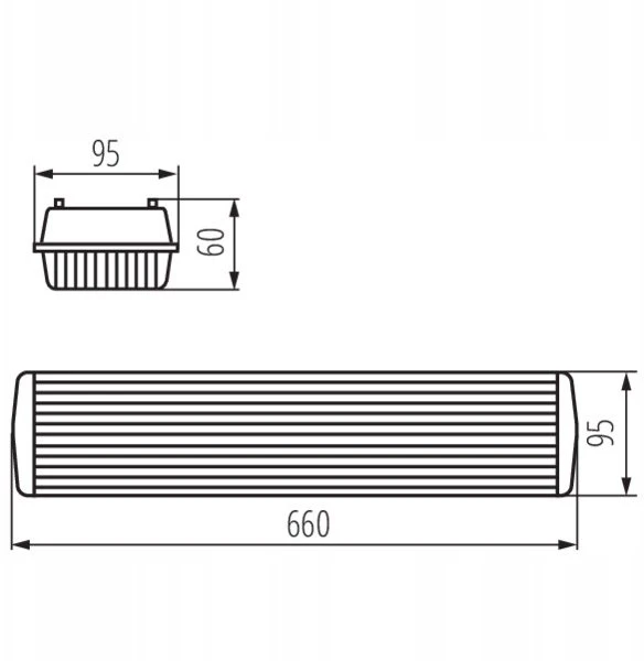 Kanlux OPR.HERMET.DICHT 4LED PI 218/PS techniniai matmenys