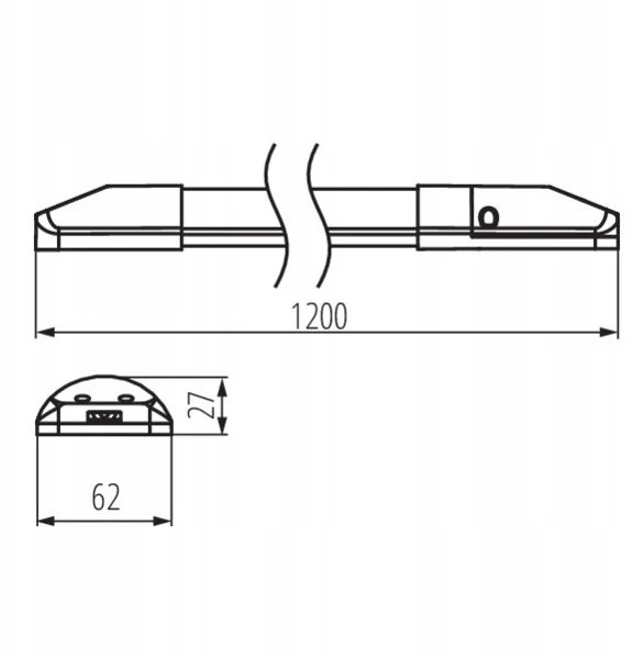 Kanlux 24/30/36W LED linijinis šviestuvas NOBEN, baltas, 3000/4000/6500K, IP54, 120cm