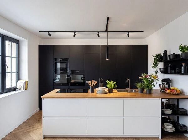 Kanlux Šviečianti bėginė linijinė jungtis 1-fazė ATL 1F PEND30 GU10 B GU10 max 10W 30cm juoda 5 metų garantija.45918