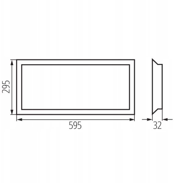 Kanlux LED įmontuojama panelė BLINGO UIP 125LM 30NW 3000lm 4000K IP54/20 60x30 IIIkl. plieninė UGR19 be maitinimo šaltinio balta 39238