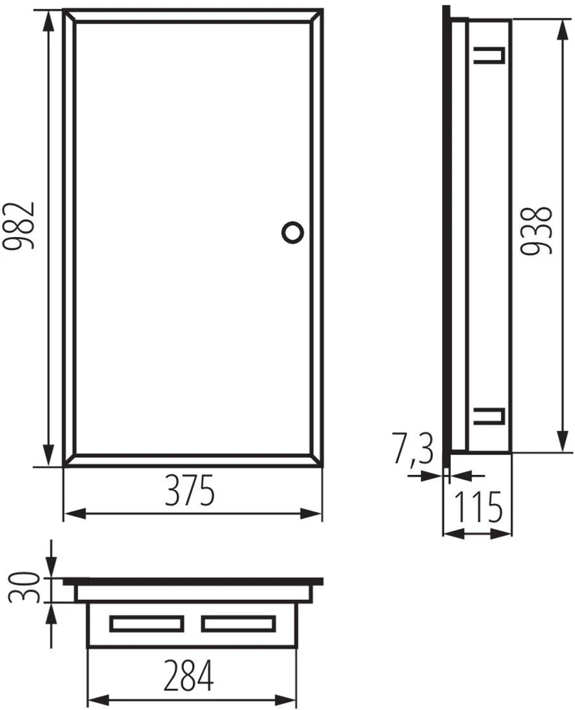 Kanlux 35685 Metalinis modulinis skirstytuvas 6x12, įleidžiamas IP30 N+PE I klasė, baltos durys KP-DB-I-MF-612 balta 35685