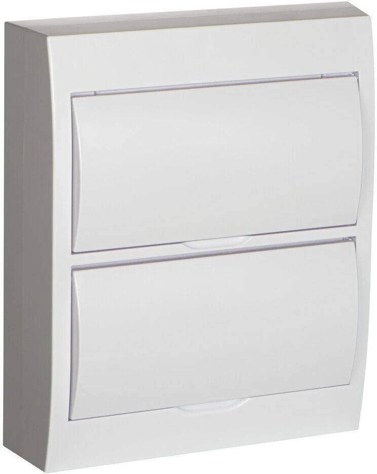 Kanlux 36421 Modulinis skirstomasis skydas plastikinis 2x12 paviršinis IP40 IK06 N+PE II klasė baltos durys DB212S 2X12P/SMD-P balta 36421