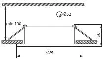 Kanlux Sandarios lubos, nustatomos pagal MARIN CT- S80- SN satino nikelį (04704)