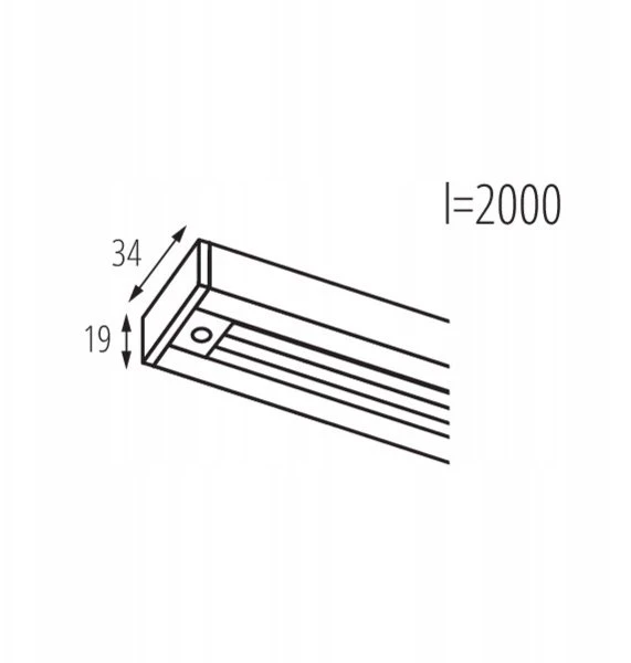 Kanlux Vienfazė šyna TEAR 1F 2M-B 2m juoda (45888)