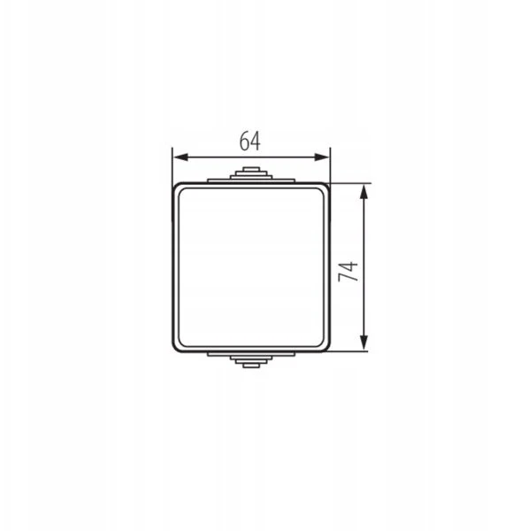 Kanlux Vienpolė / dvipolė jungtis - universali TEKNO IP65GR 1G2W hermetinė virštinkinė IP65 pilka 39220