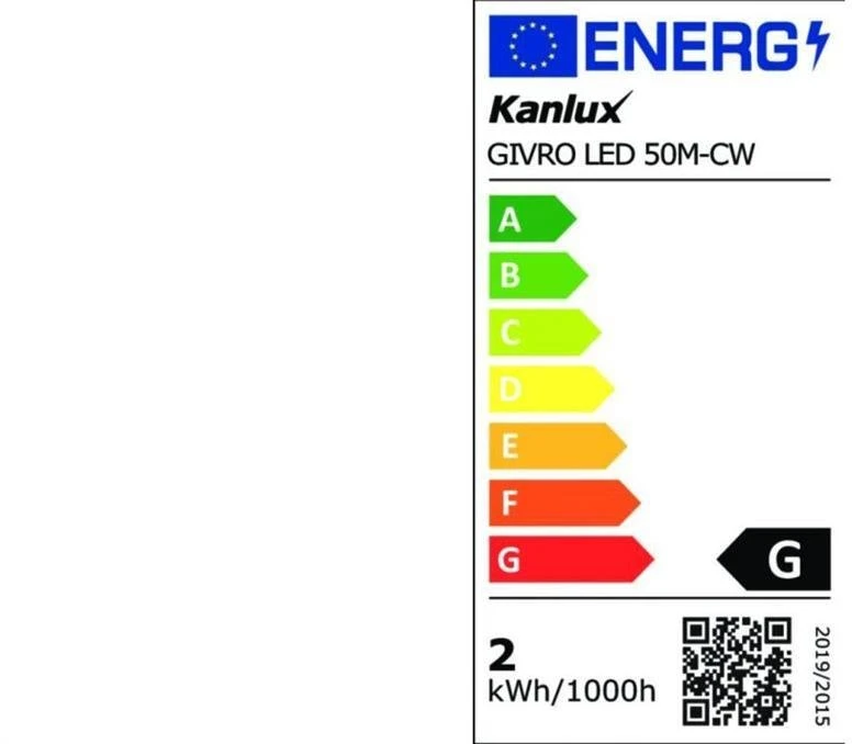 Kanlux GIVRO LED virvės formos šviestuvas 50M-CW