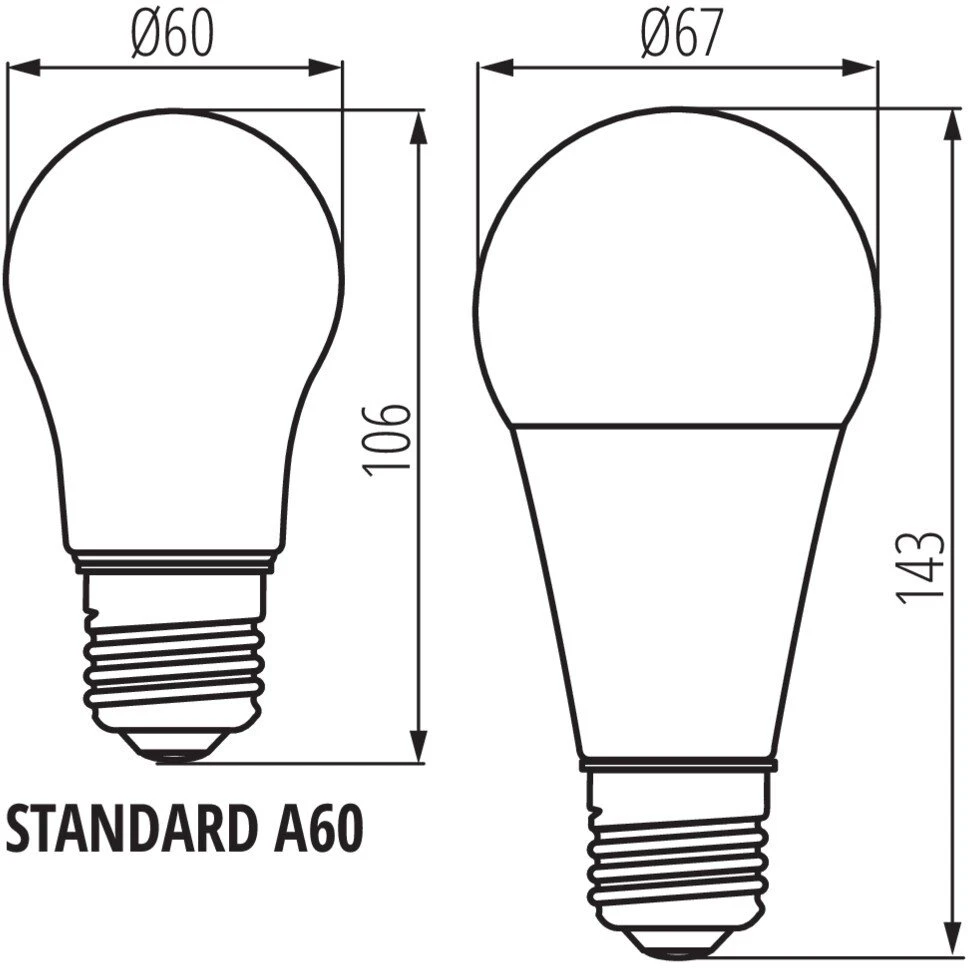 Kanlux LED IQ-LED A67 N 19W-WW