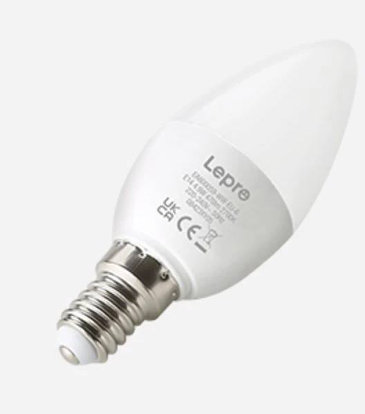 LEPRO 600059-WW-EU-6 E14 LED lemputė, žvakės formos, 4.2W (40W), 470 lm, 2700K, E klasė