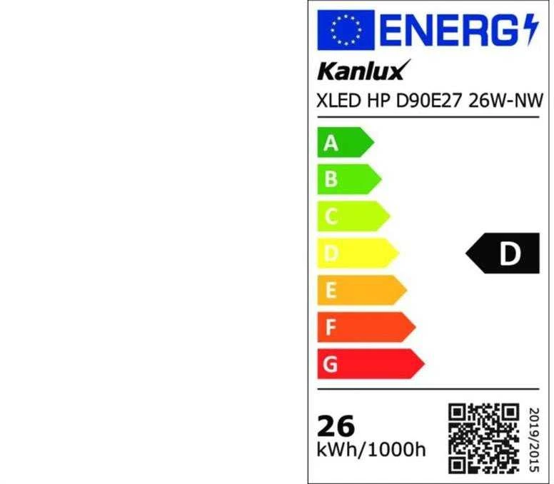 Kanlux ŻAR.DEK.LED XLED HP D90E27 26W-NW