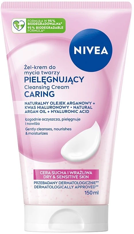 Kann Nivea Maitinamasis prausimosi gelis-kremas sausai ir jautriai odai, 150 ml