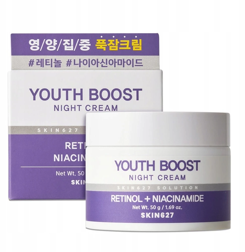 Kann Skin627 Jaunatvinantis naktinis kremas „Youth Boost“, 50 g