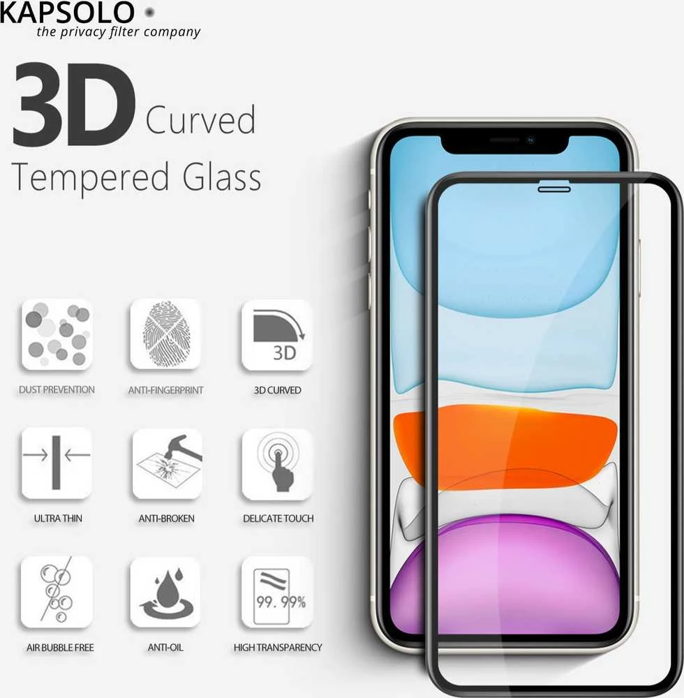 KAPSOLO grūdinto stiklo ekranas iPhone 12 Pro Max telefonui.