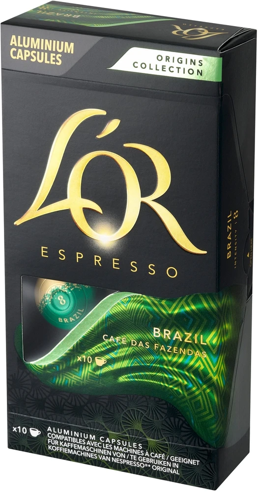 Kavos kapsulės L'OR Brazil, 10 vnt