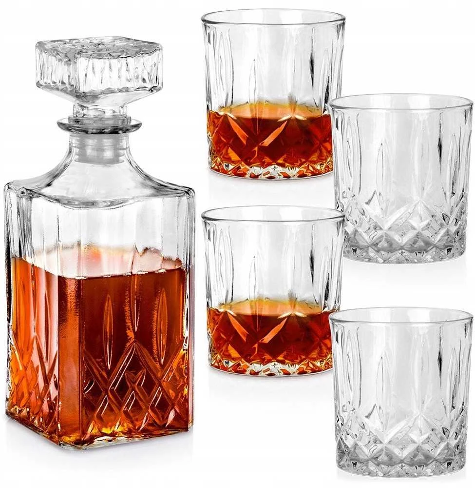 Stiklinis grafinas su keturiomis stiklinėmis Vilde 900 ml + 4x300 ml
