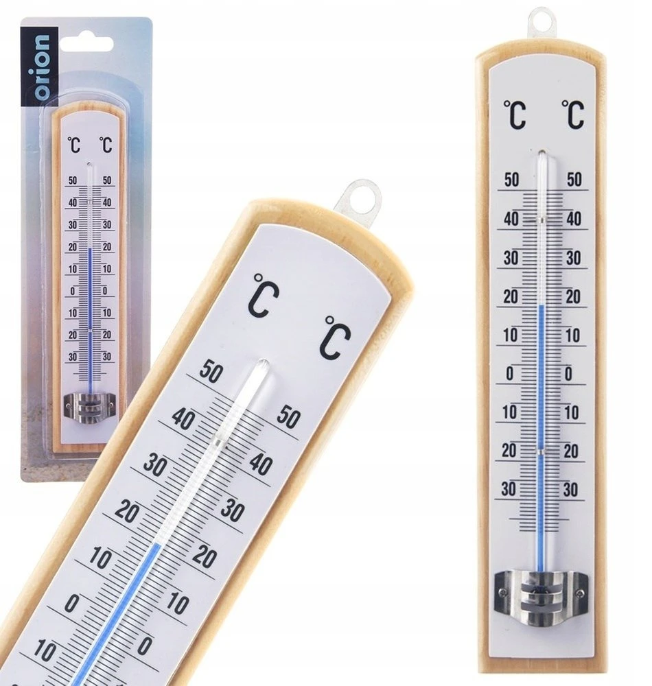 Karcher Orion Medinės Termometras 21 cm - Lauko ir Vidaus Temperatūros Matuoklis