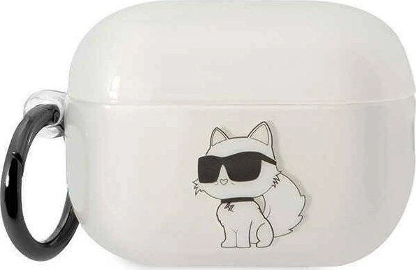 Karl Lagerfeld KLAP2HNCHTCT Airpods Pro 2 (2022/2023) dėklas skaidrus Ikonik Choupette
