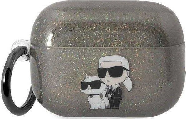 Apple AirPods Pro 2 dėklas su Karl Lagerfeld glitter dizainu