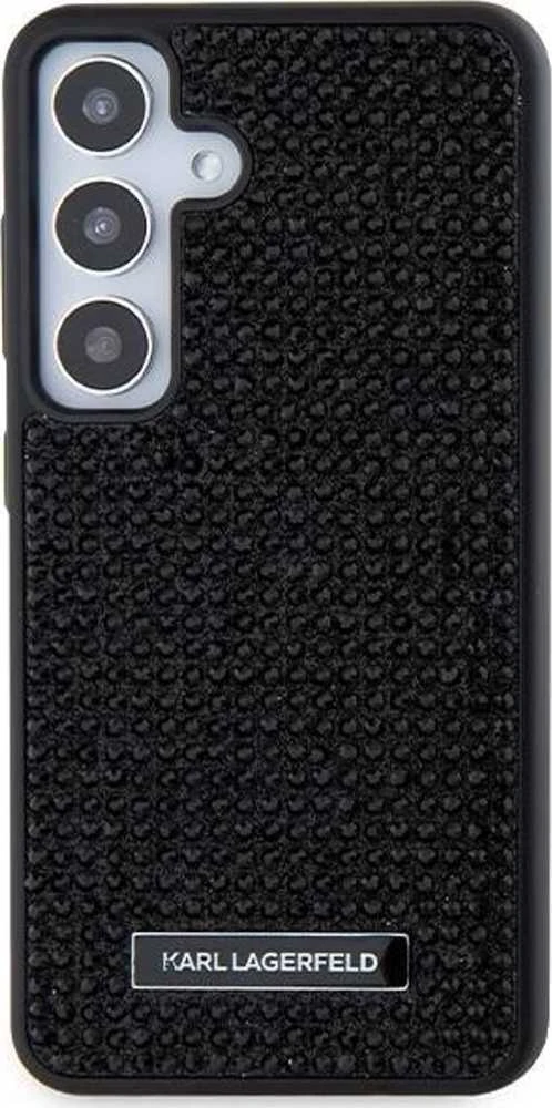 Karl Lagerfeld KLHCS24MHDSPRK S24+ S926 kietas dėklas juodos spalvos Rhinestone Metal Logo