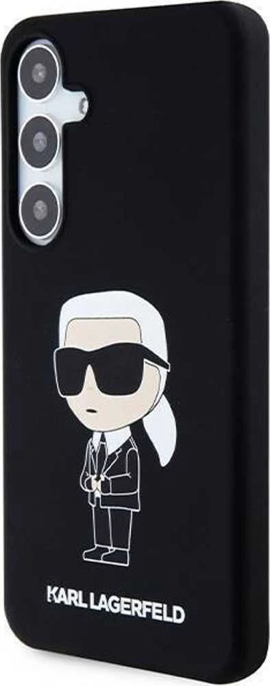 Karl Lagerfeld KLHCS24MSNIKBCK S24+ S926 kietas dėklas juodos spalvos Silicone Ikonik