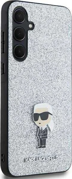 Karl Lagerfeld KLHCSA35GCNPSG A35 A356 sidabrinis kietas dėklas Fixed Glitter Ikonik Metal Pin