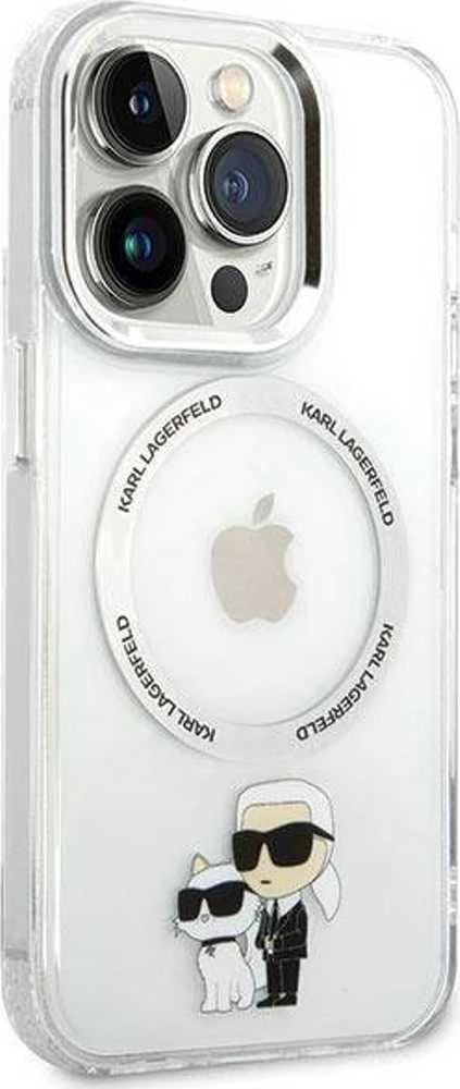 Karl Lagerfeld KLHMP13LHNKCIT Apple iPhone 13 Pro 6,1″ kietas dėklas skaidrus Iconic Karl&Choupette Magsafe