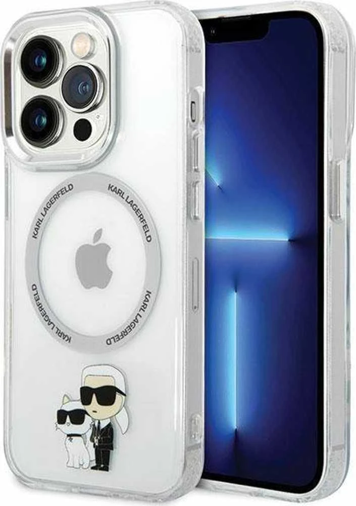 Karl Lagerfeld KLHMP13LHNKCIT Apple iPhone 13 Pro 6,1″ kietas dėklas skaidrus Iconic Karl&Choupette Magsafe