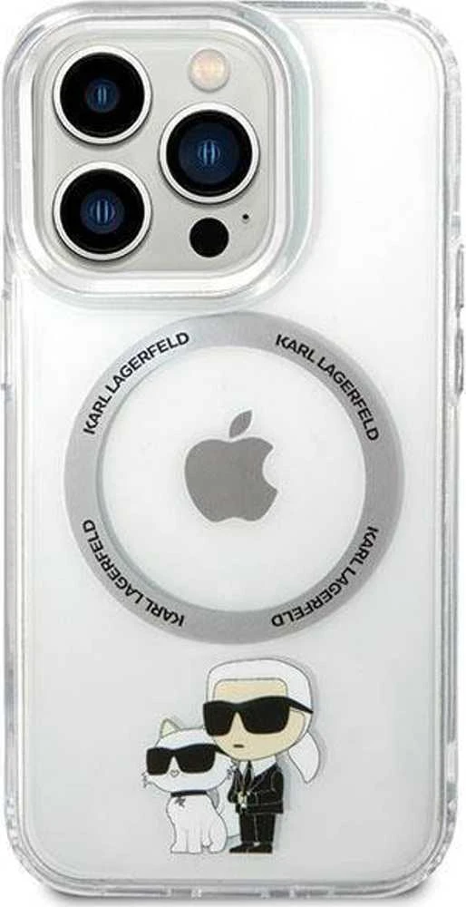 Karl Lagerfeld KLHMP13LHNKCIT Apple iPhone 13 Pro 6,1″ kietas dėklas skaidrus Iconic Karl&Choupette Magsafe