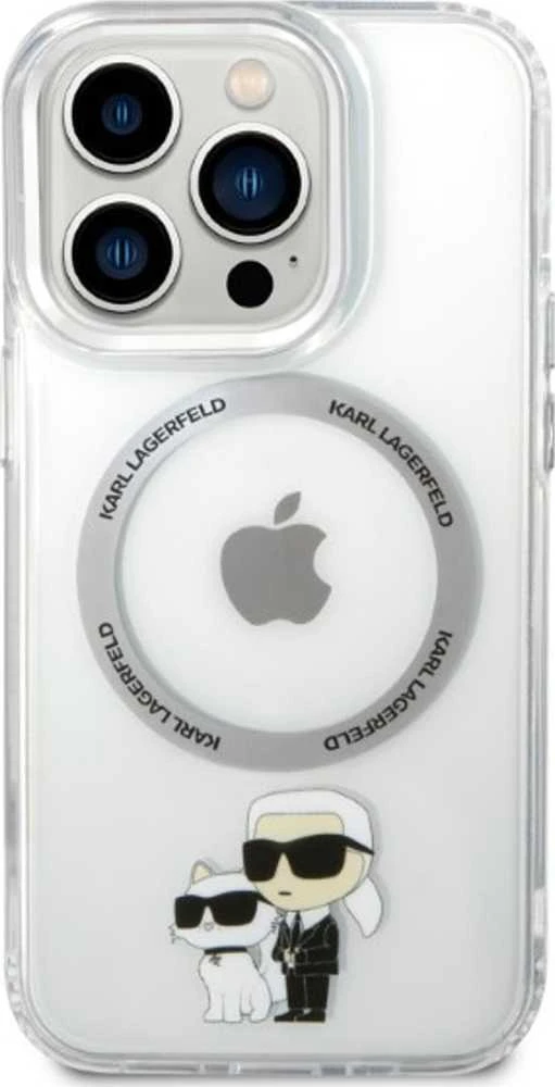 Karl Lagerfeld KLHMP13LHNKCIT Apple iPhone 13 Pro 6,1″ kietas dėklas skaidrus Iconic Karl&Choupette Magsafe