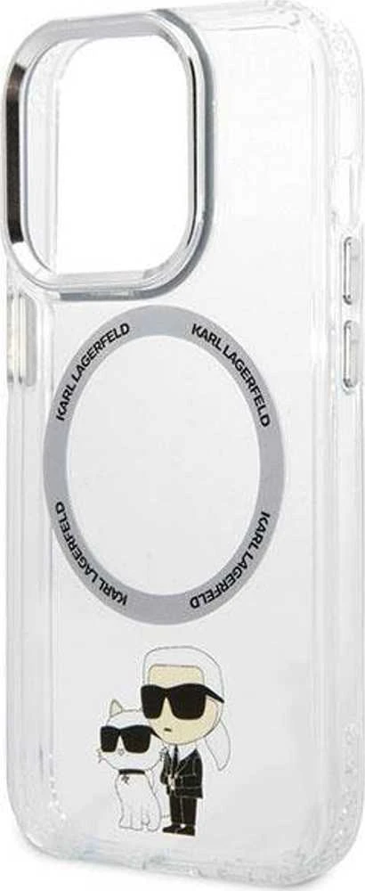 Karl Lagerfeld KLHMP13LHNKCIT Apple iPhone 13 Pro 6,1″ kietas dėklas skaidrus Iconic Karl&Choupette Magsafe