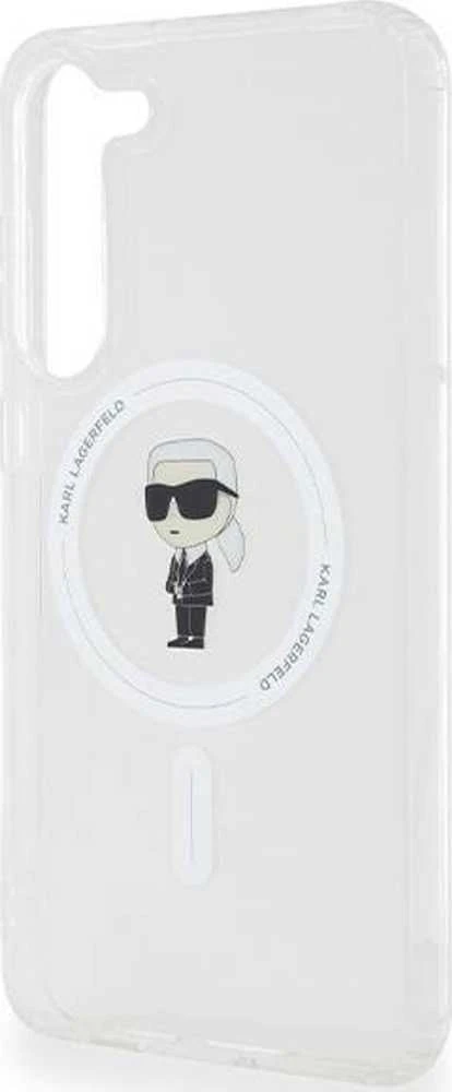 Karl Lagerfeld KLHMS23MHFCKNOT S23+ S916 skaidrus kietas dėklas IML Ikonik MagSafe