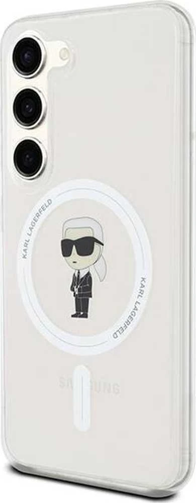Karl Lagerfeld KLHMS23SHFCKNOT S23 S911 skaidrus kietas dėklas IML Ikonik MagSafe