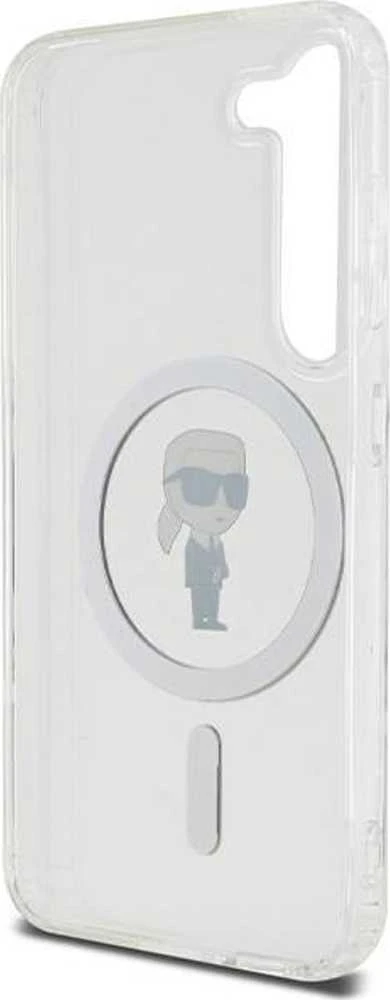 Karl Lagerfeld KLHMS23SHFCKNOT S23 S911 skaidrus kietas dėklas IML Ikonik MagSafe