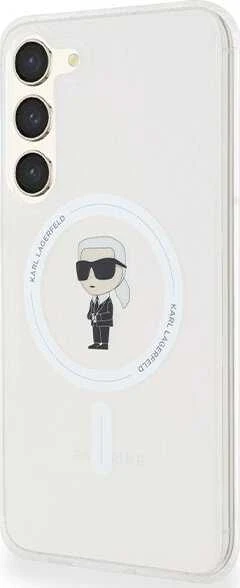 Karl Lagerfeld KLHMS24MHFCKNOT S24+ S926 skaidrus kietas dėklas IML Ikonik MagSafe