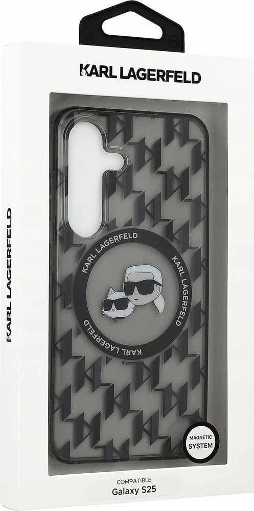 Dėklas Karl Lagerfeld sagutė Karl & Choupette Heads On KL Pattern MagSafe Samsung Galaxy