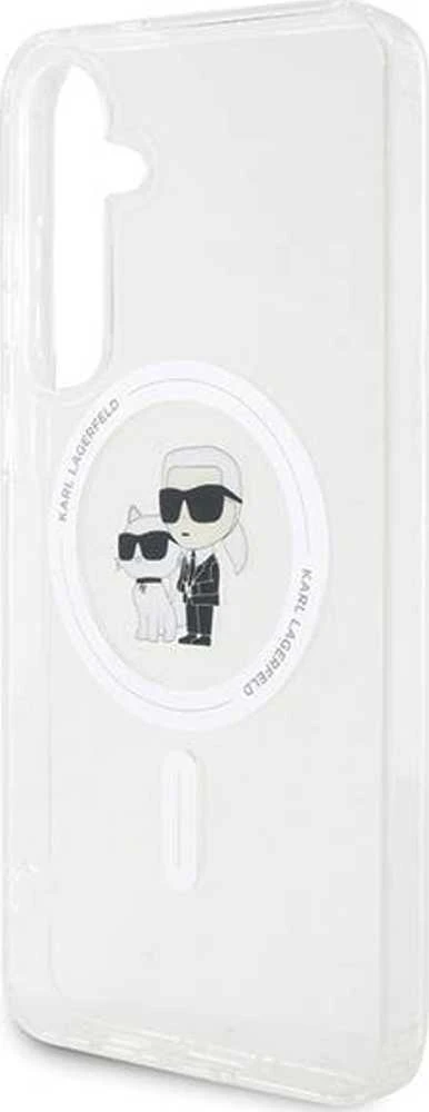 Samsung Galaxy S24 Karl Lagerfeld Dėklas IML Karl&Choupette MagSafe (KLHMS24SHGKCNOT) skaidrus