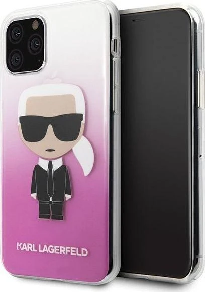 Dėklas Karl Lagerfeld KLHCN58TRDFKPI iPhone 11 Pro rožinė/pink Gradient Ikonik Karl