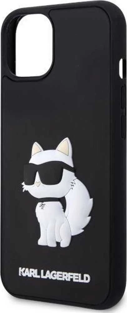 Karl Lagerfeld KLHCP14M3DRKHNK Apple iPhone 14 Plus / 15 Plus 6.7″ juodos spalvos kietas dėklas Rubber Choupette 3
