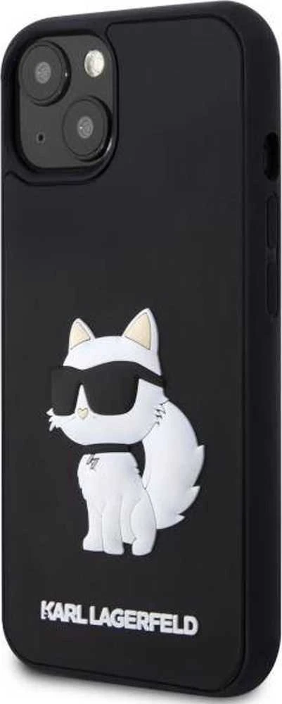 Karl Lagerfeld KLHCP14M3DRKHNK Apple iPhone 14 Plus / 15 Plus 6.7″ juodos spalvos kietas dėklas Rubber Choupette 3